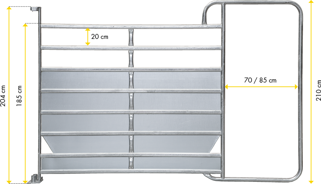 Patura Paneel-8 met frame Plus 3,05m, H= 2,10m, vz