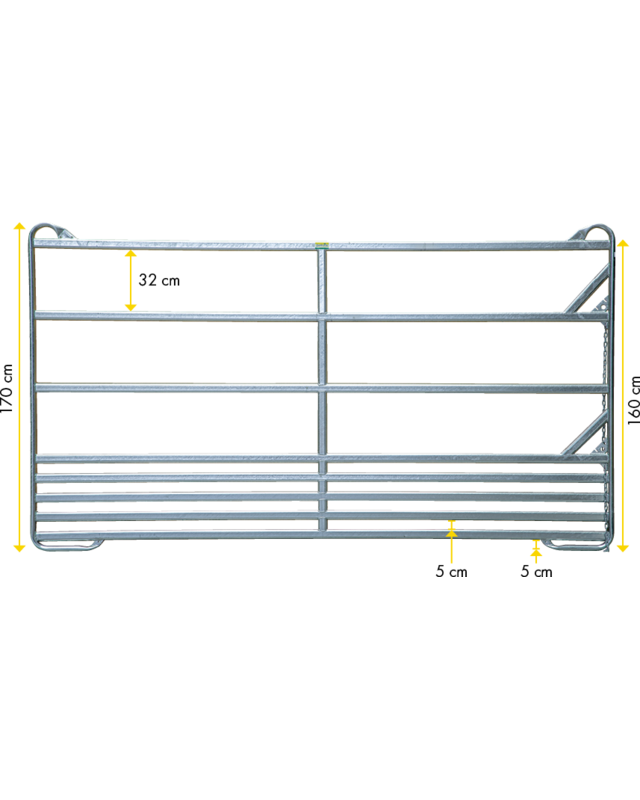 Patura Veiligheidspaneel-paarden lengte 3,00 m, hoogte 1,70 m