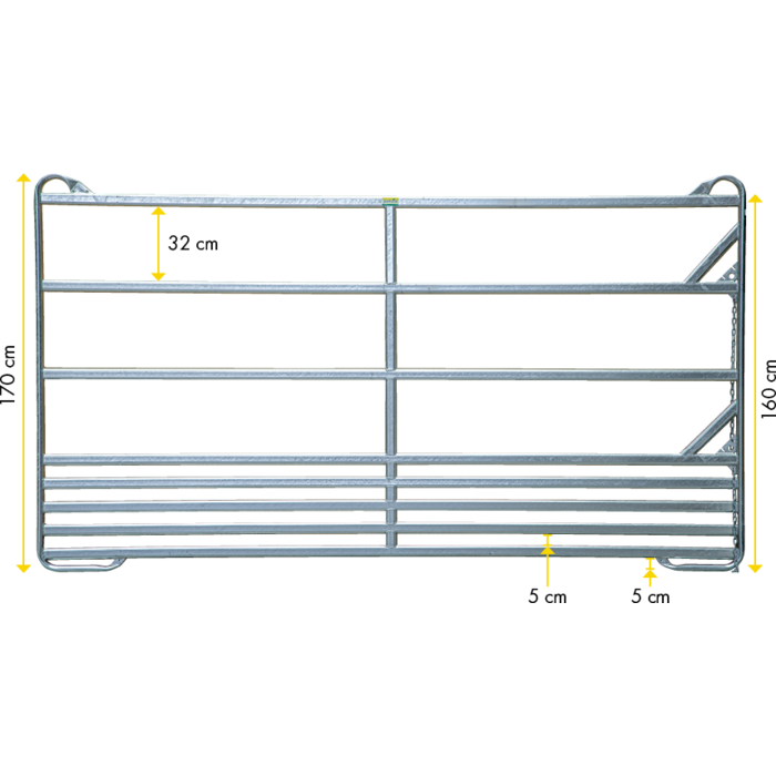 Patura Veiligheidspaneel-paarden lengte 3,60 m, hoogte 1,70 m