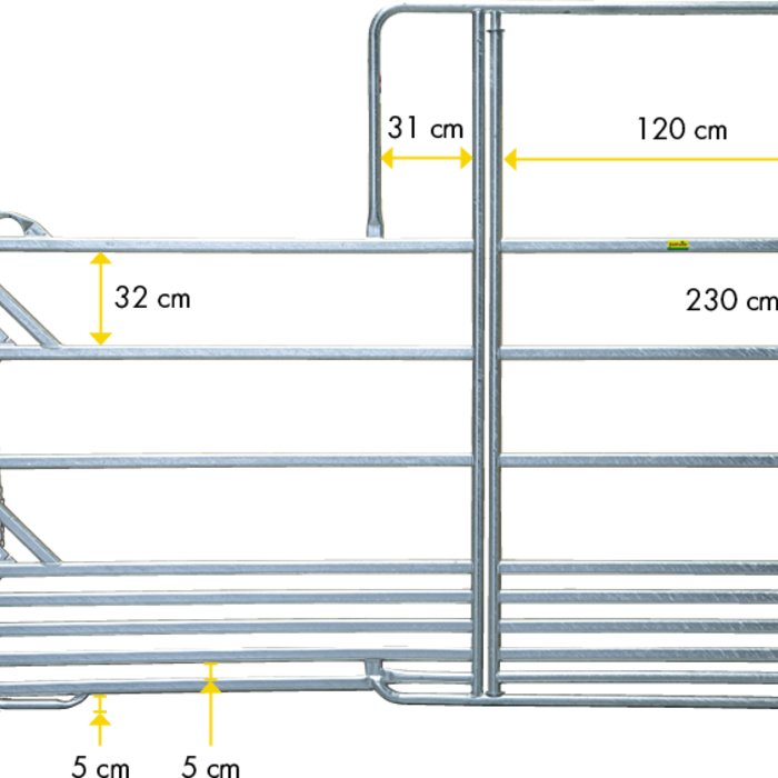 Patura Veiligheidspaneel-paarden met Poort lengte 3,00 m, hoogte 2,40 m