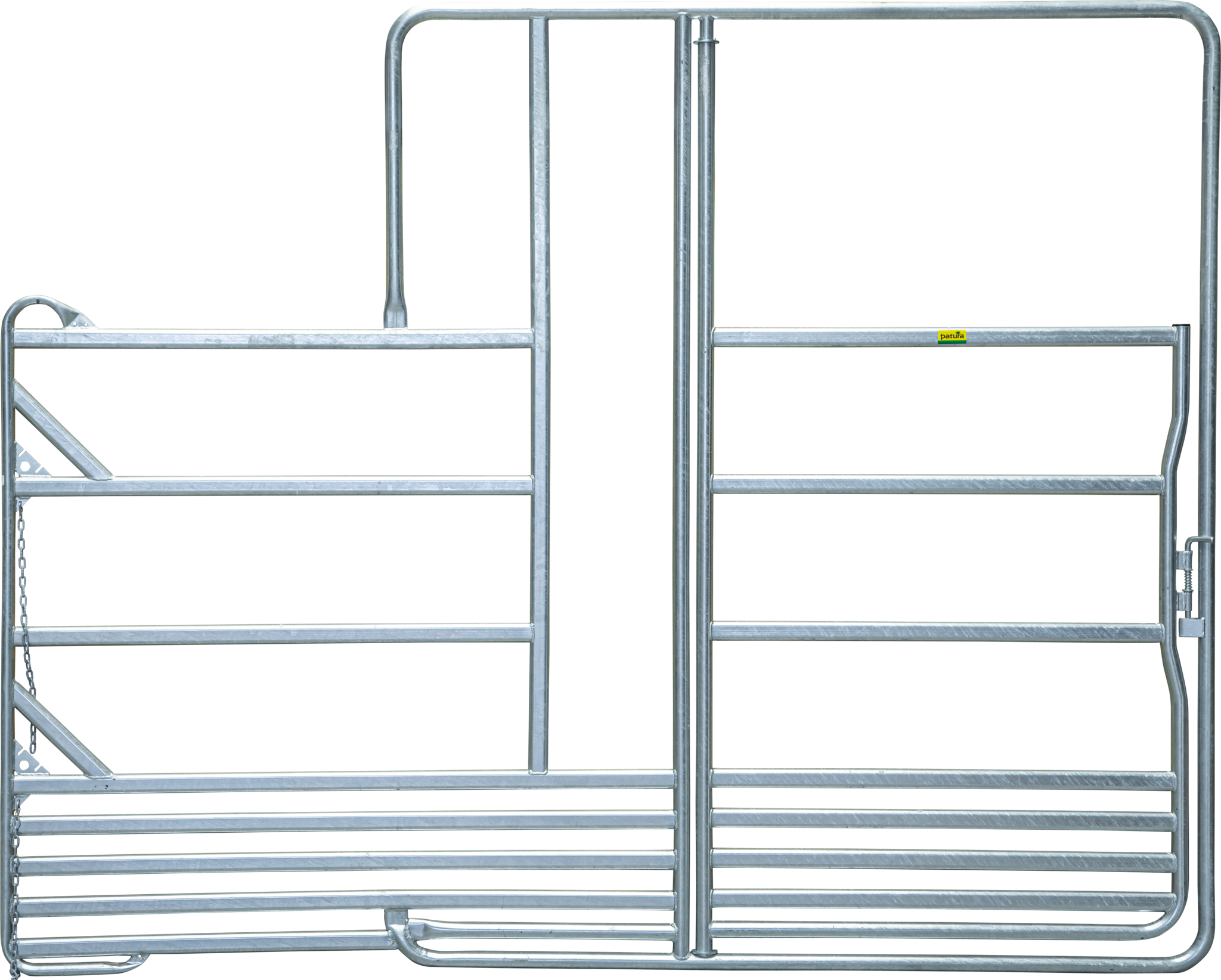 Patura Veiligheidspaneel paarden met poort en voerhek, lengte 3,00m, hoogte 2,40m