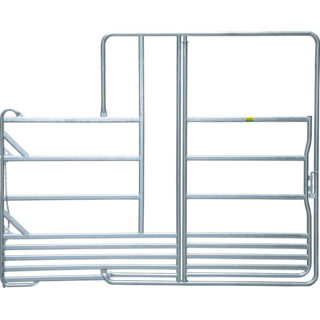 Patura Veiligheidspaneel paarden met poort en voerhek, lengte 3,60m, hoogte 2,40m, 1 midden steun