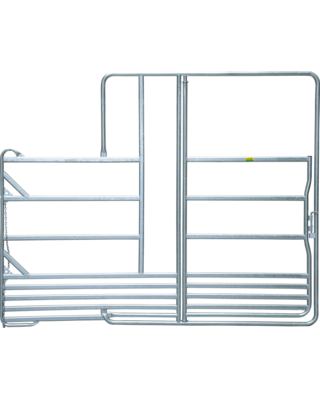 Patura Veiligheidspaneel paarden met poort en voerhek, lengte 3,60m, hoogte 2,40m, 1 midden steun