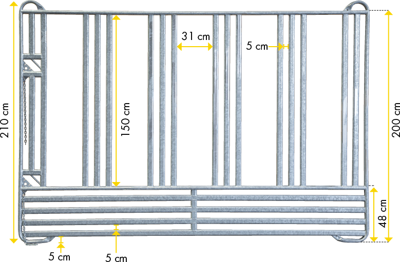 Patura Veiligheidspaneel-paarden voerplaats 3,00 m