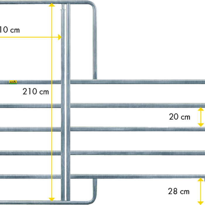 Patura Ponypaneel met poort 2,40 m, h=2,20 m vz