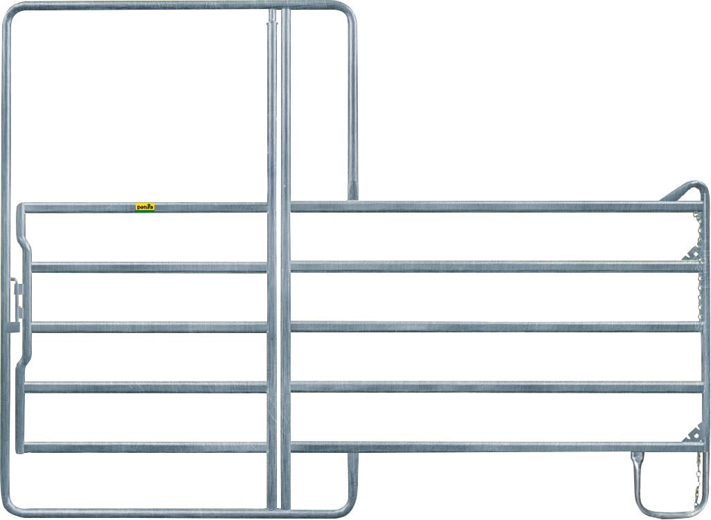 Patura Paneel-5 met poort, lengte 3,60m, hoogte 2,20m, 1 midden steun