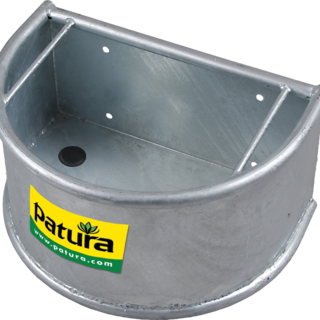 Patura Halfronde voerbak, gegalvaniseerd, 25 liter