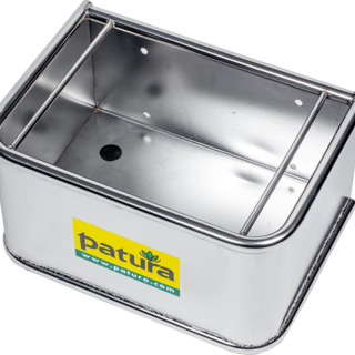 Patura Rechthoekige voerbak, RVS, 28 liter