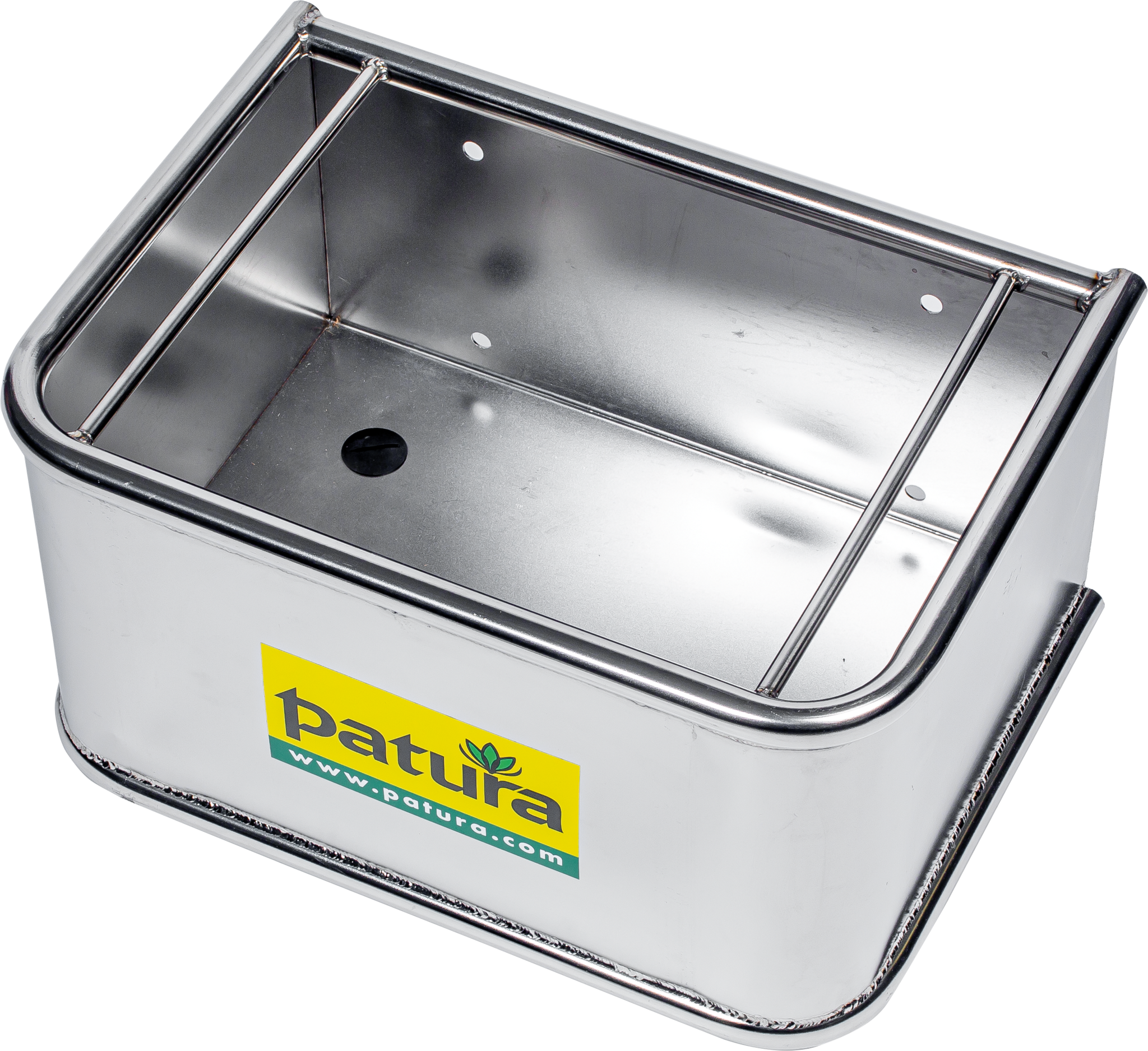 Patura Rechthoekige voerbak, rvs