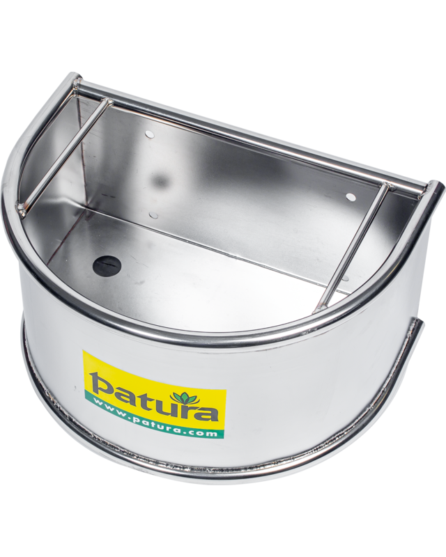 Patura Halfronde voerbak, rvs