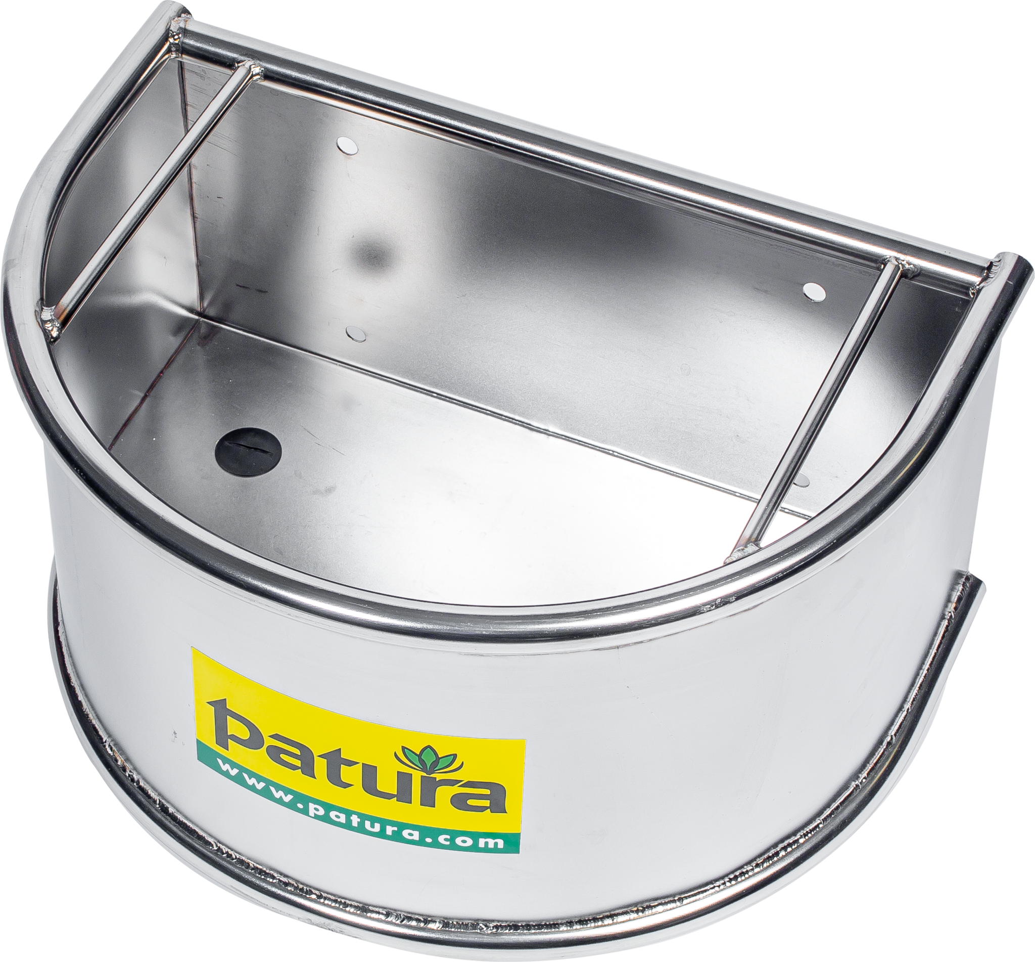 Patura Halfronde voerbak, rvs