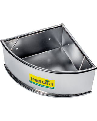 Patura Hoek voerbak, RVS, 30 liter
