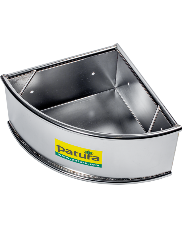 Patura Hoek voerbak, rvs