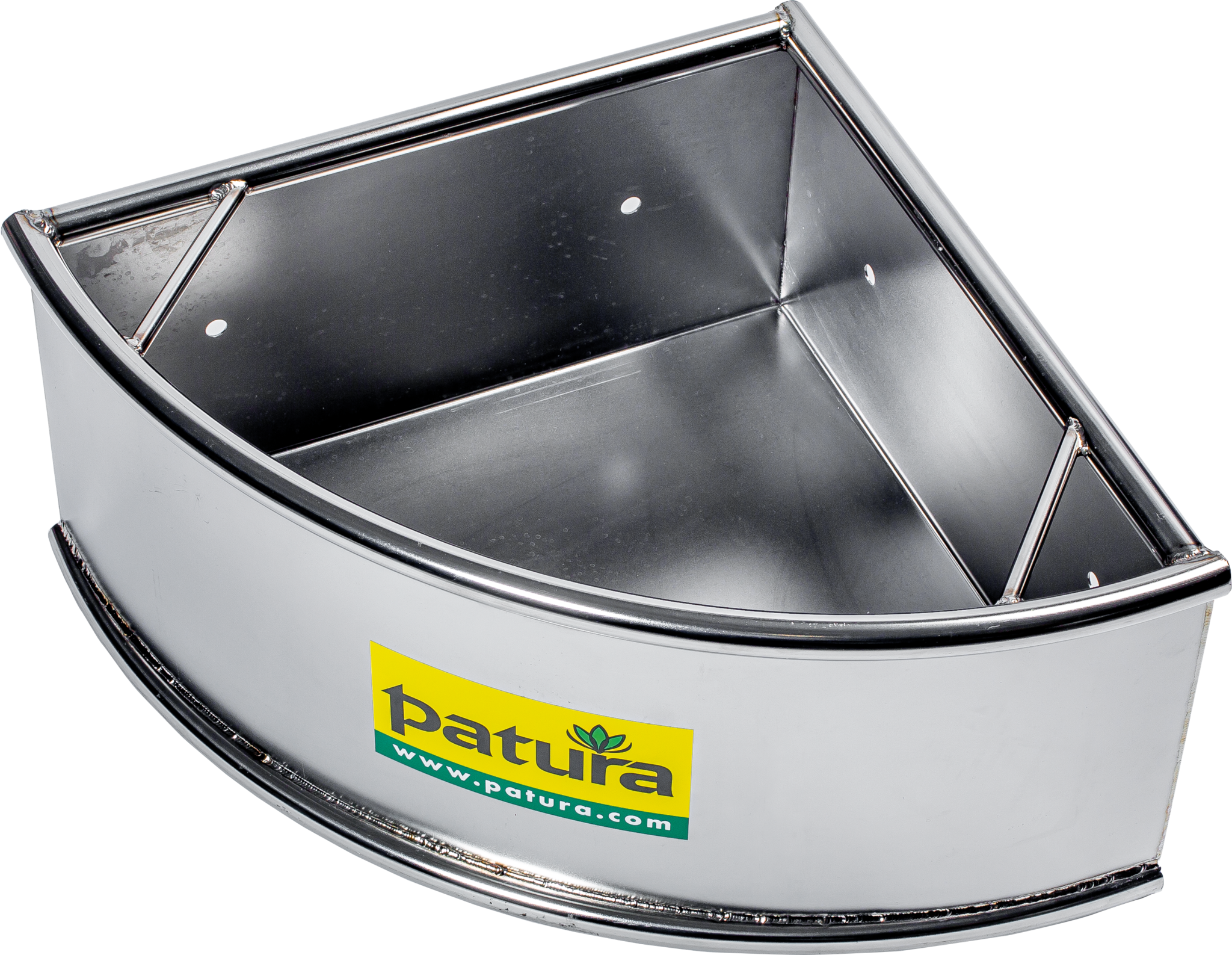 Patura Hoek voerbak, rvs