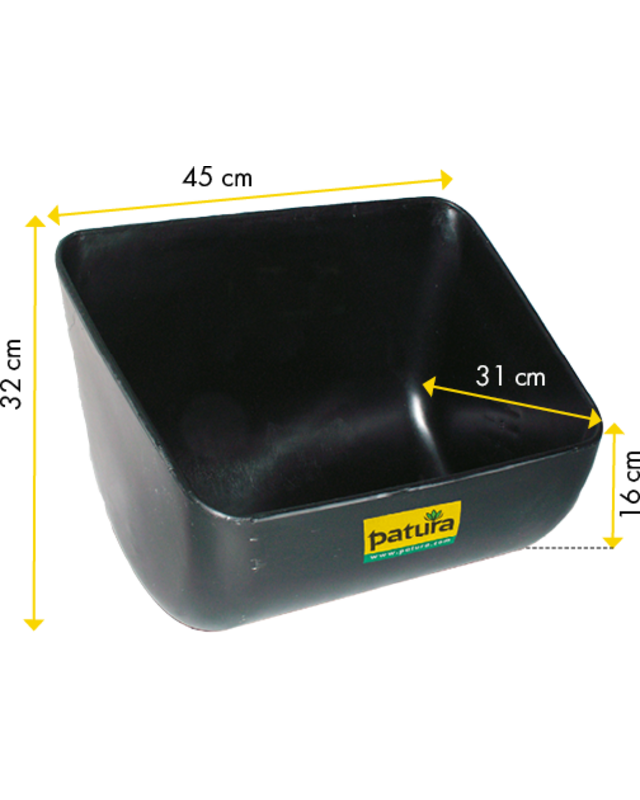 Patura Kunsstof voerbak, 12 l.