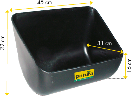 Patura Kunsstof voerbak, 12 l.