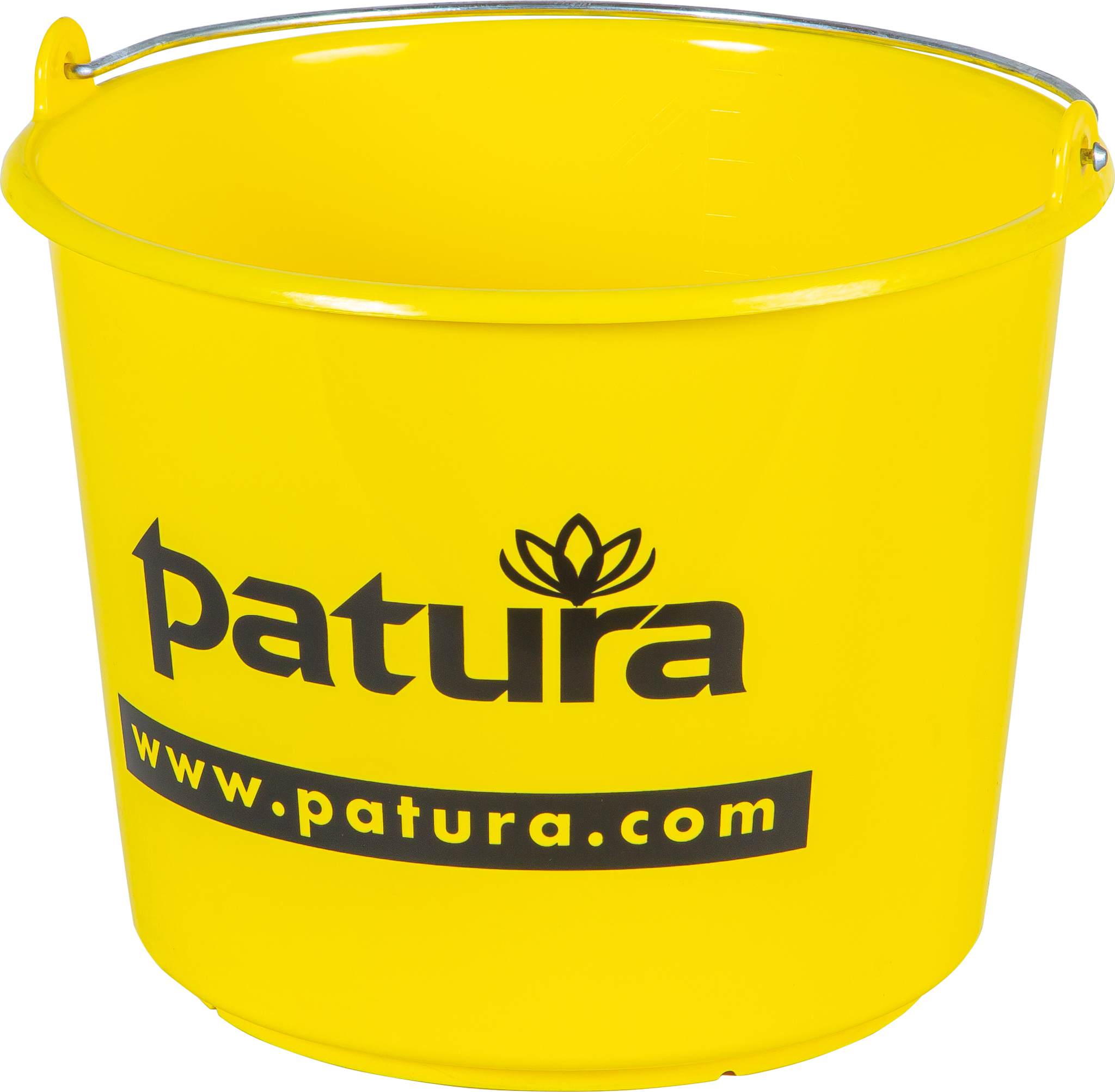 Patura Kunststof emmer, 12 l geel met PATURA Logo