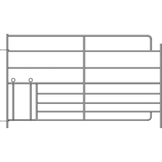 Patura Steekfix hek XL met lammetjes kruipgat, lengte 1,83m, hoogte 1,10m