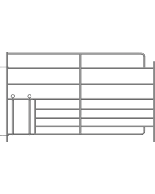 Patura Steekfix hek XL met lammetjes kruipgat, lengte 1,83m, hoogte 1,10m