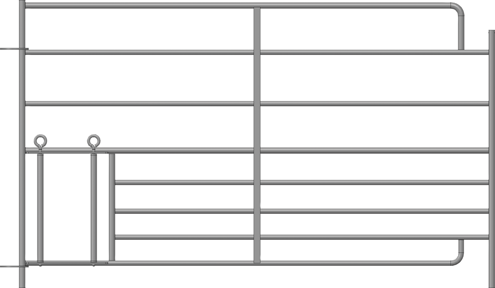 Patura Steekfix hek XL met lammetjes kruipgat, lengte 1,83m, hoogte 1,10m