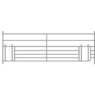 Patura Steekfix hek met dubbel lammetjes kruipgat, lengte 2,75m, hoogte 0,92m