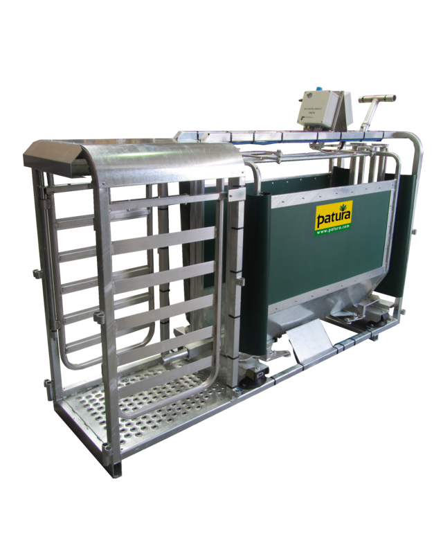 Patura 3 weg-, weeg- en sorteerbox met perslucht