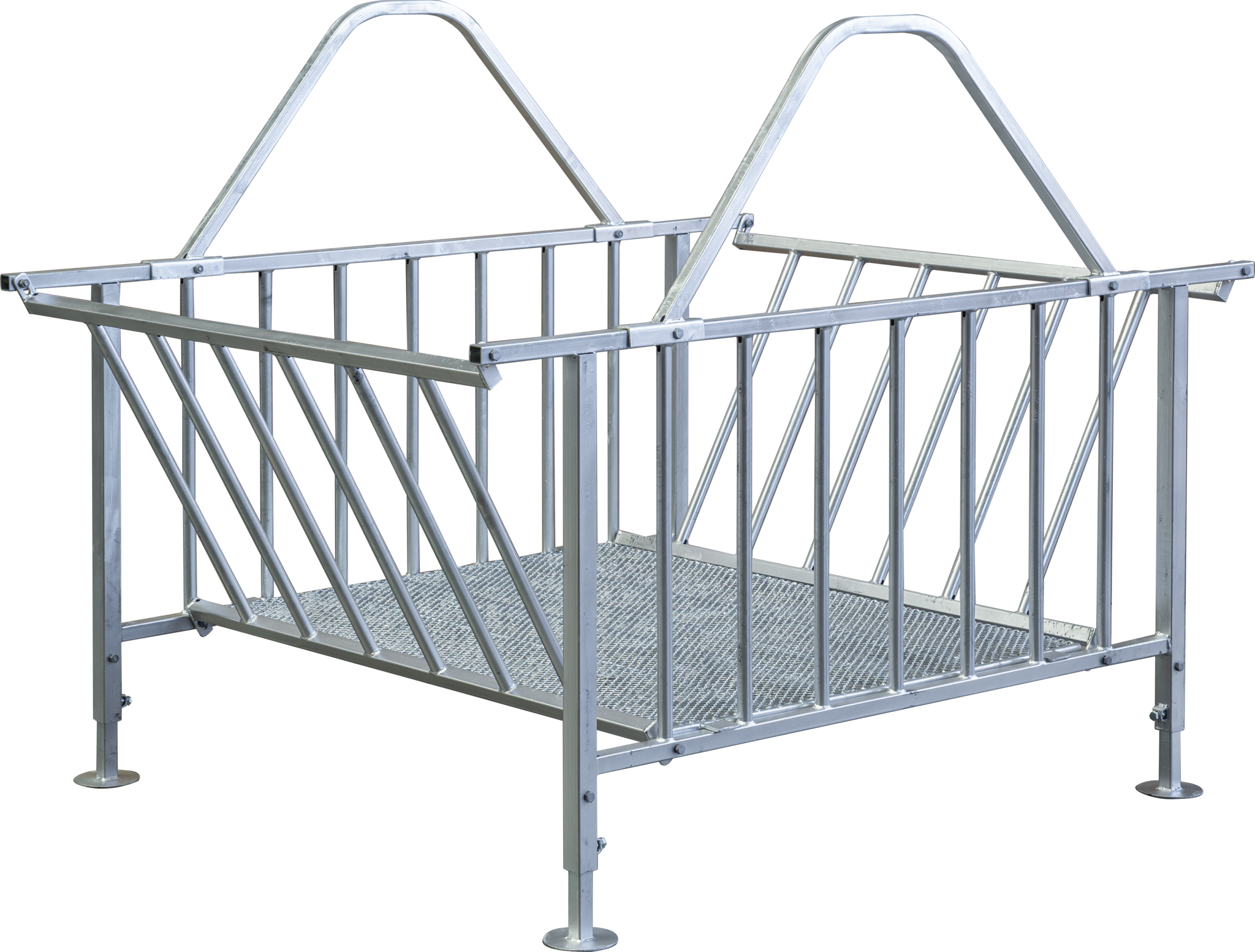 Patura Vierkante ruif standaard, voor schapen , ronde balen tot Ø1,80m