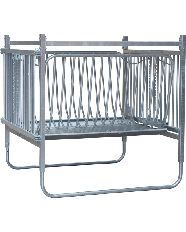 Patura vierkante ruif voor schapen en geiten met horens zonder dak, verzinkt