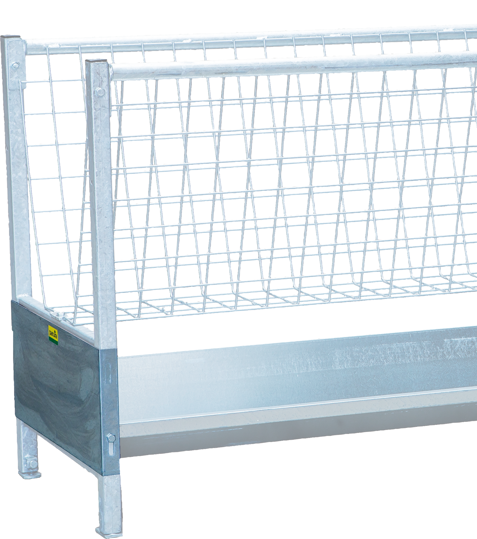 Patura eindstuk voor trog voor gang ruif en gang trog verzinkt, voor schapen