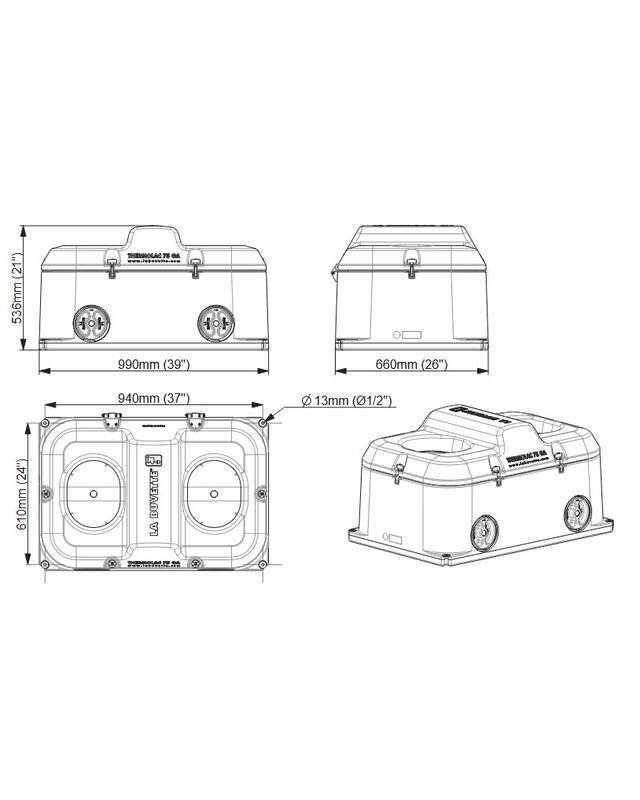 Patura Thermolac 475B, 2 schalen, 75 l.