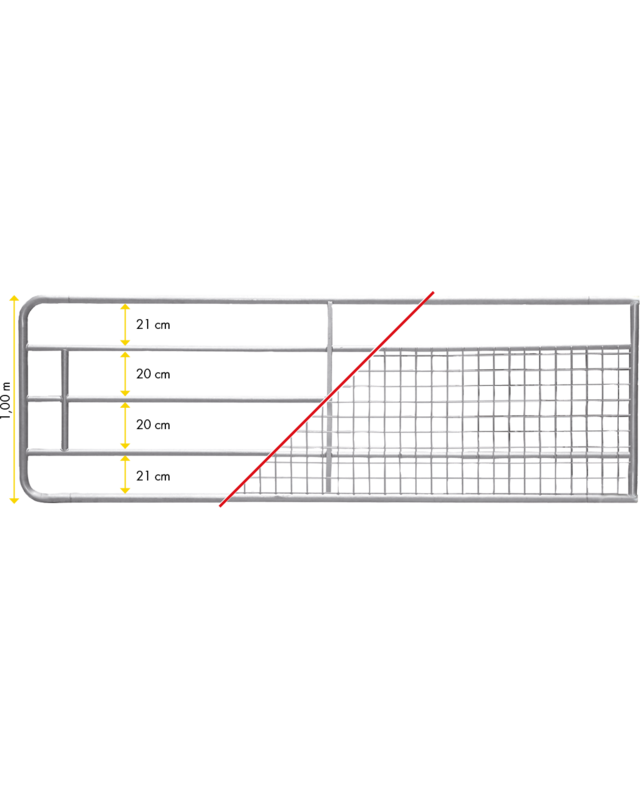 Patura Weidepoort zonder gaas 3,50 m, gegalvaniseerd, incl. montageonderdelen