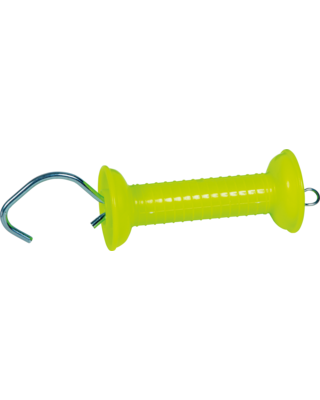 Patura Poortgreep met trekveer en haak, neon geel