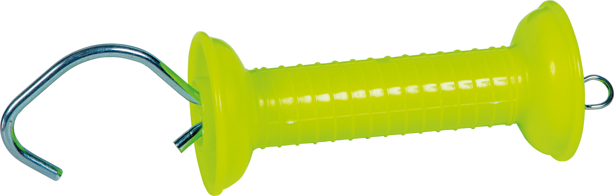 Patura Poortgreep met trekveer en haak neon geel