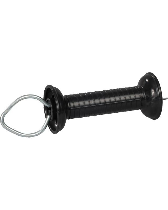 Patura Poortgreep met oog, met trekveer, zwart