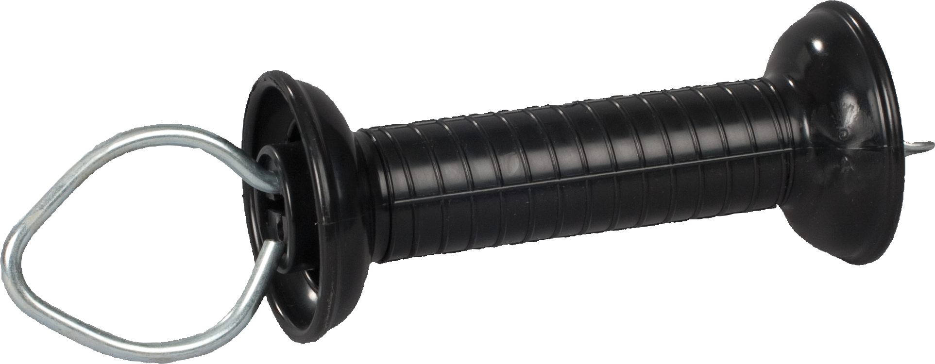 Patura Poortgreep met oog, met trekveer, zwart