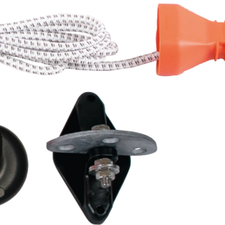 Patura Elastisch touw poortset, met 3-voudige poortgreepisolator