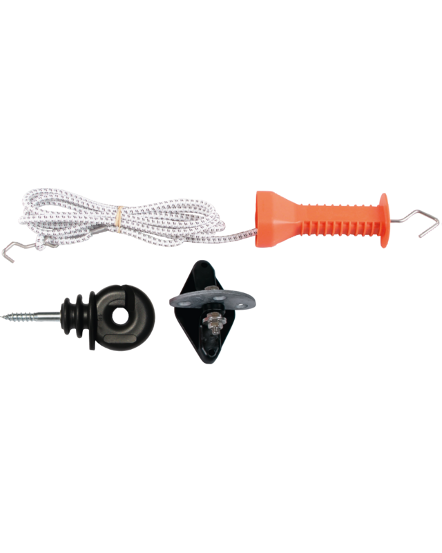 Patura Poortset elastisch cord met 3-voudig poortgreep isolator, voor poort tot 6 m breedte