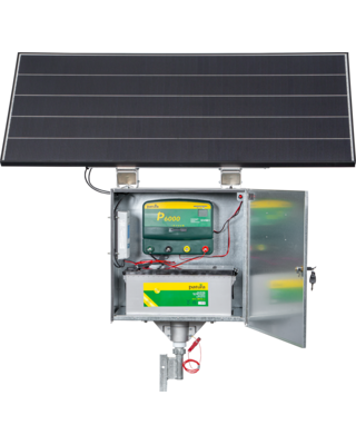 Patura Veiligheidsbox XL, met P 6000 schrikdraadapparaat + 200W zonnepaneel + 200Ah supervliesbatterij