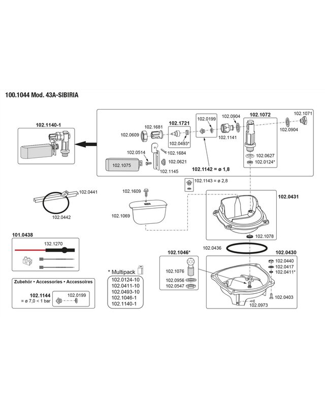 Patura Drinkbak Mod. 41A - Sibiria, Oververhittings-Thermostaat 24 Volt, 180 W