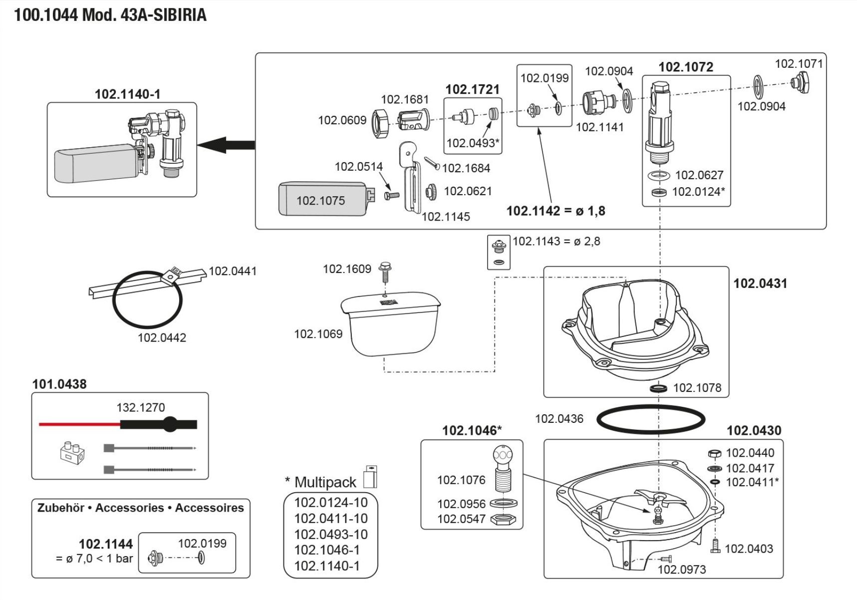 Patura Drinkbak Mod. 41A - Sibiria, Oververhittings-Thermostaat 24 Volt, 180 W