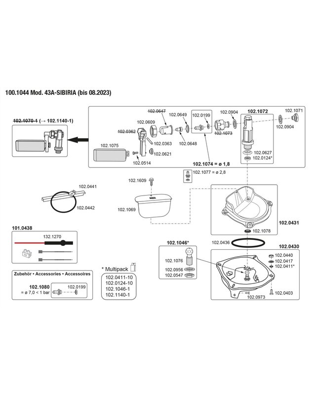 Patura Drinkbak Mod. 41A - Sibiria, Oververhittings-Thermostaat 24 Volt, 180 W