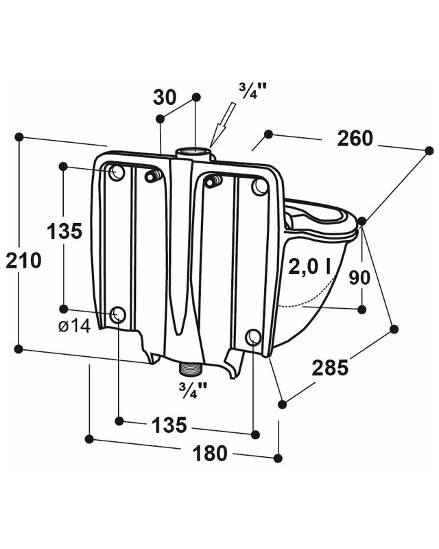 Patura Buisventielbak Mod. 46 met 3/4" messingventiel, incl. verwarmingskabel