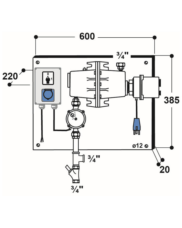 Patura Rondpompverwarmingsysteem model 303