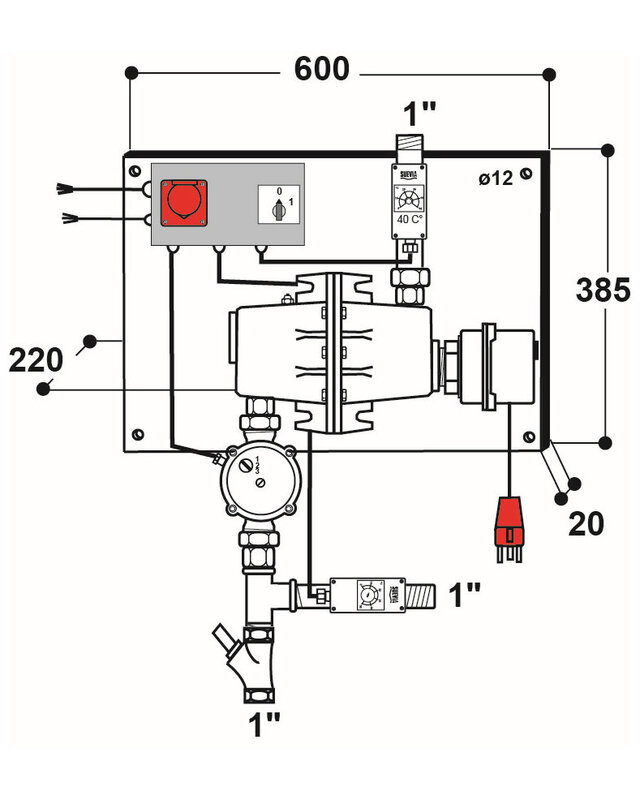 Patura Rondpompverwarmingsysteem mod. 311 met retourtemperatuur sturing