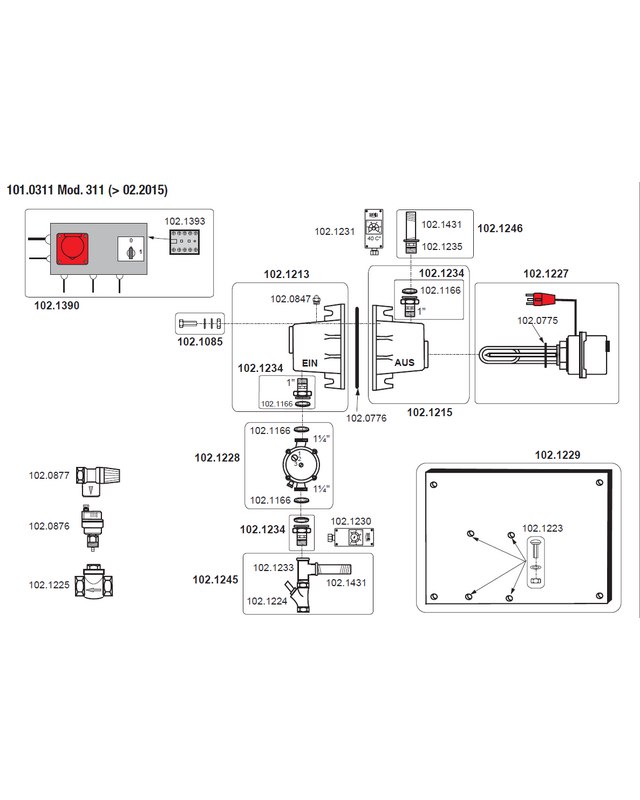 Patura Rondpompverwarmingsysteem mod. 311 met retourtemperatuur sturing