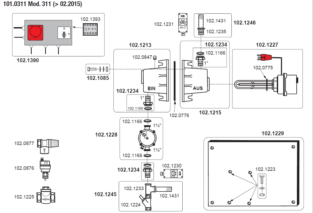 Patura Rondpompverwarmingsysteem mod. 311 met retourtemperatuur sturing