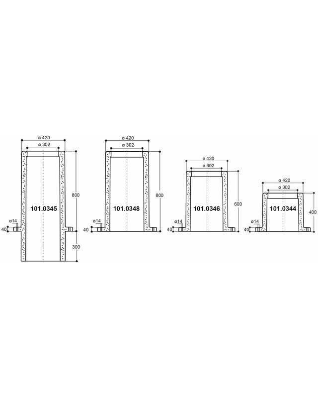 Patura Thermobuis Inbouwhoogte 80 cm voor Mod. 41A, 43A