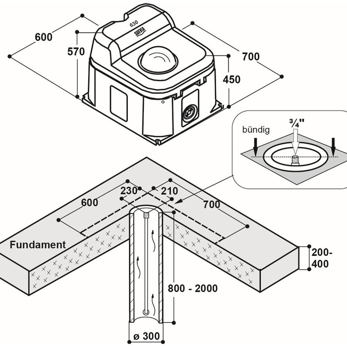 Patura Thermo - Quell Mod. 630, 1 Bal geisoleerde drinkbak 40 Ltr.