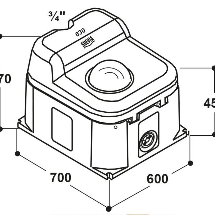 Patura Thermo - Quell Mod. 630, 1 Bal geisoleerde drinkbak 40 Ltr.