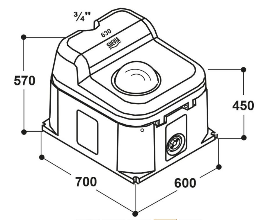 Patura Thermo - Quell Mod. 630, 1 Bal geisoleerde drinkbak 40 Ltr.